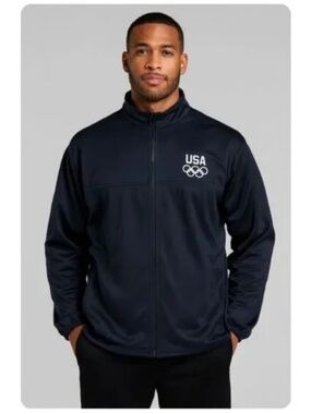 USA Olympic Committee Zip up Jacket Dark Blue - Size XL